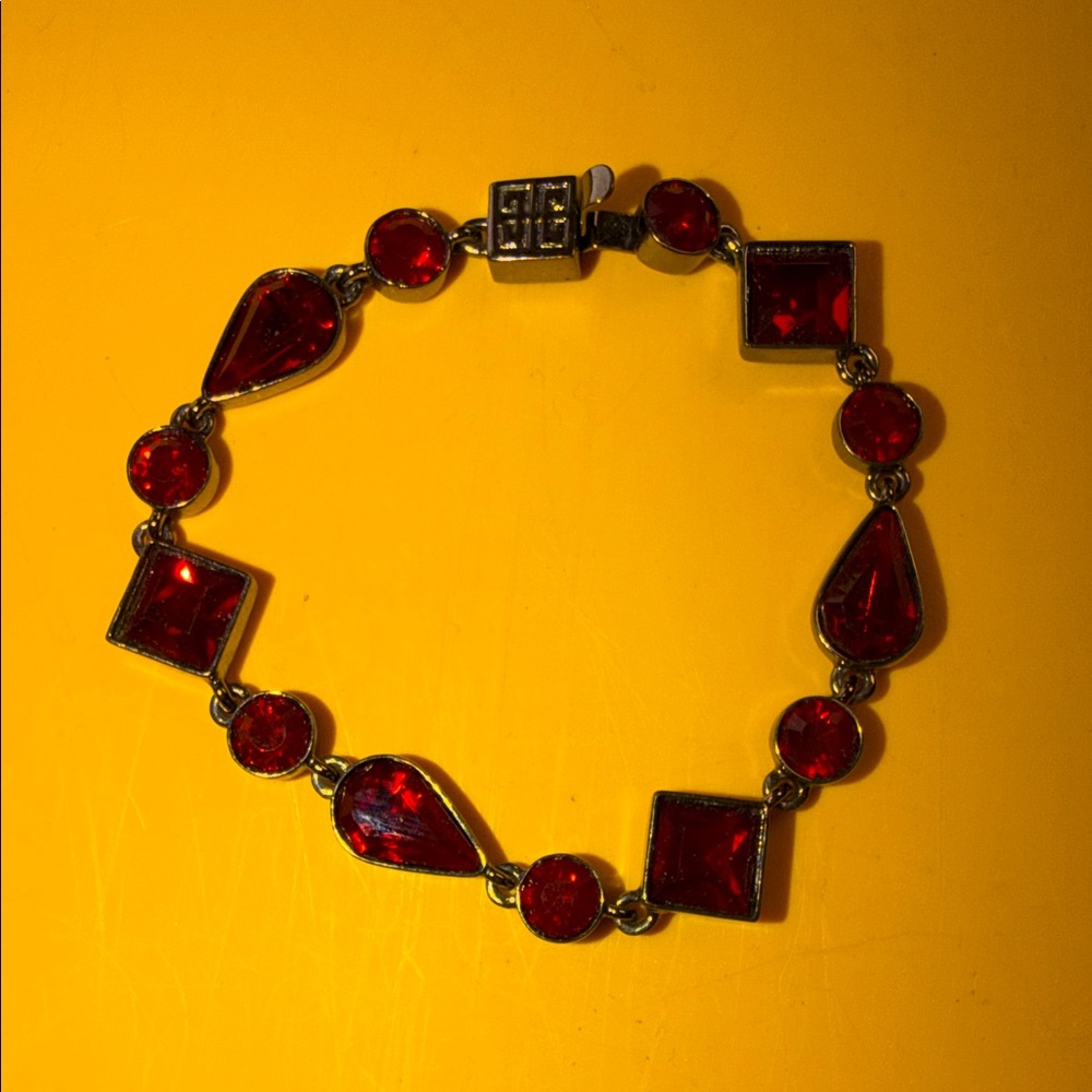 Givenchy Red Gemstone Bracelet